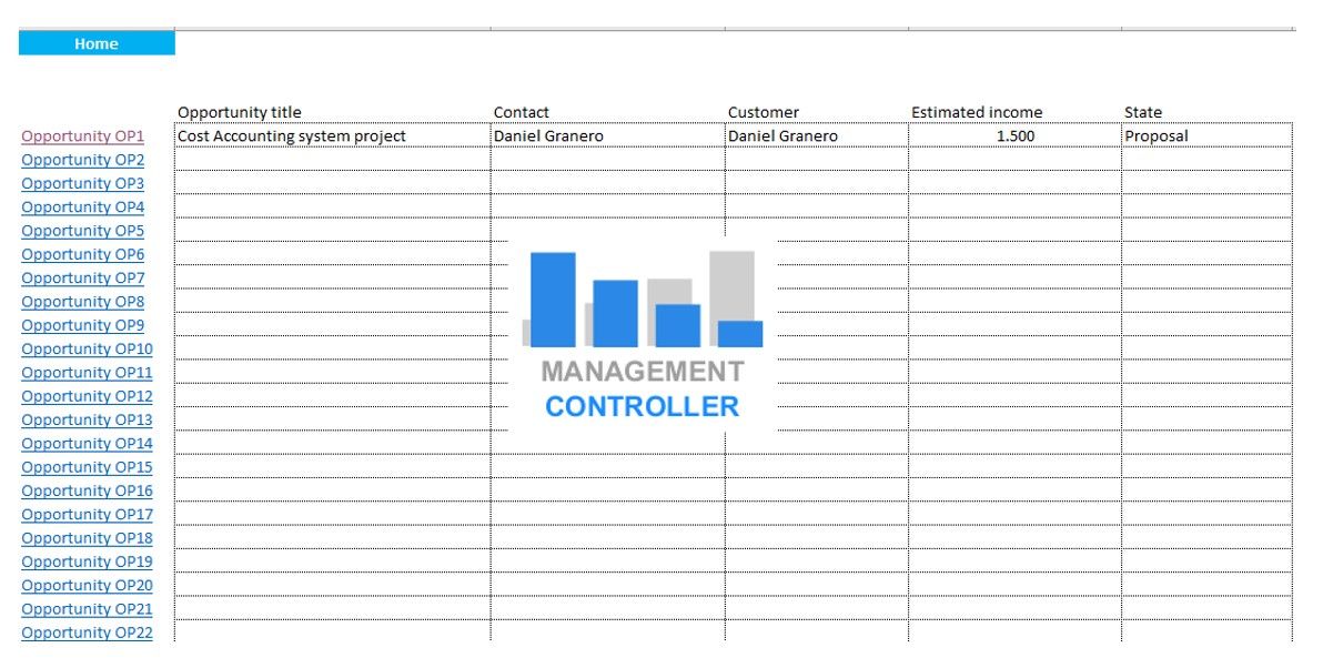 CRM M2 Free Excel Template