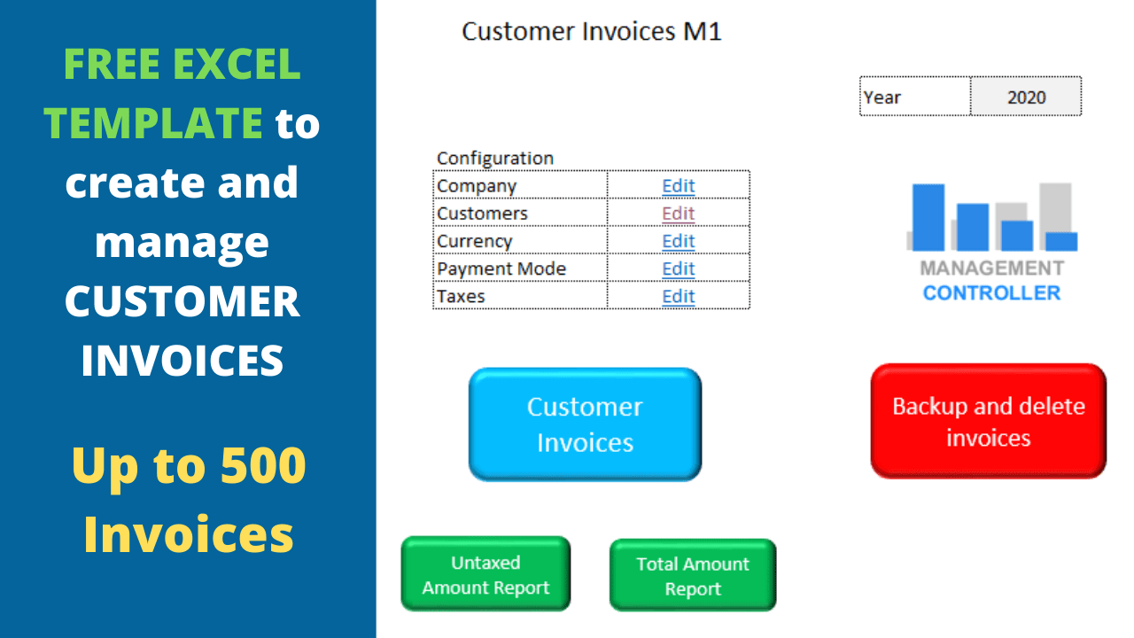 Free Excel Template Customer Invoices