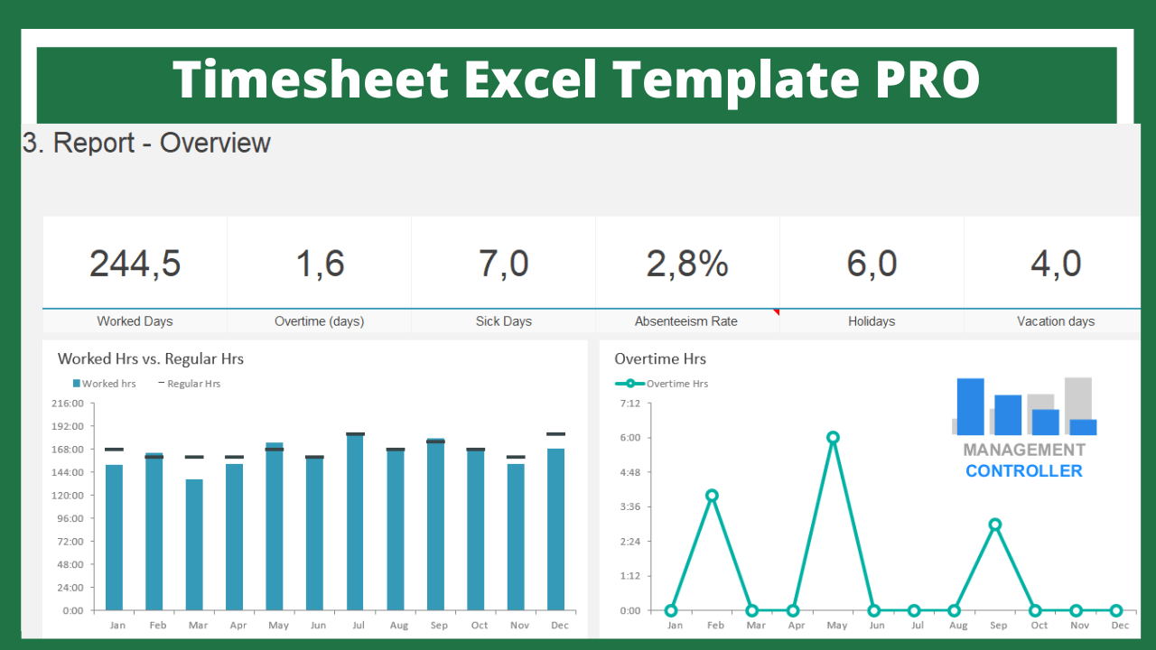 Timesheet Excel Template PRO