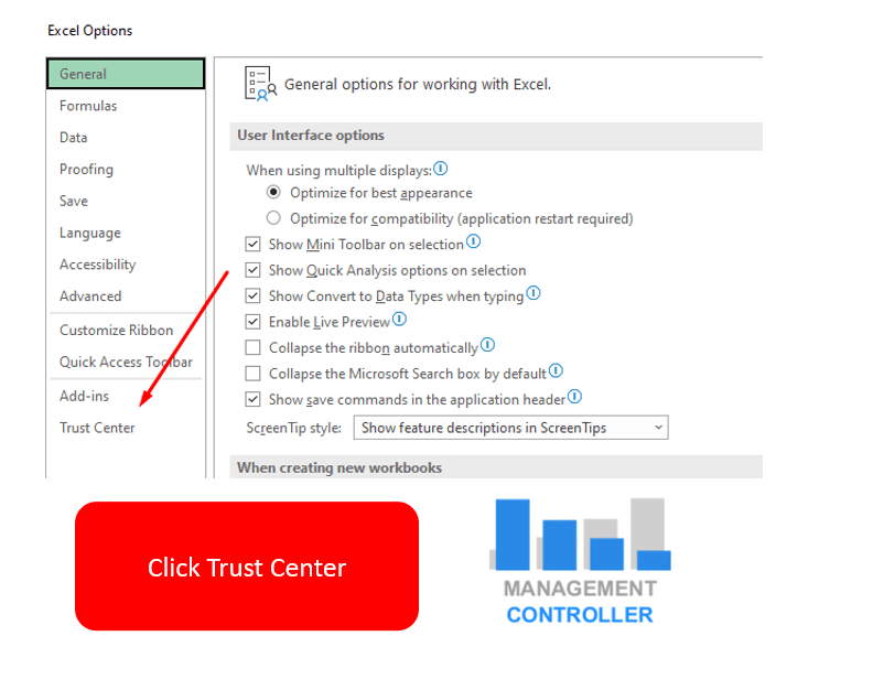 03 Security Macros Excel files downloaded internet from trusted sites