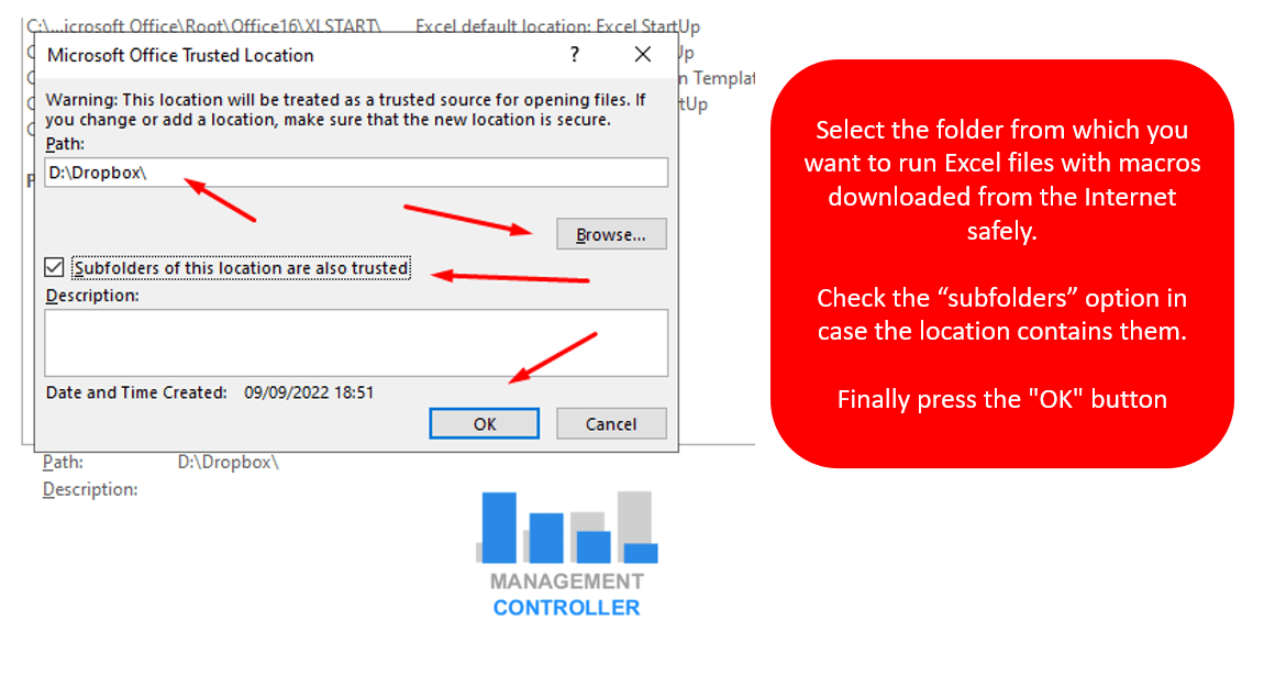 07 Security Macros Excel files downloaded internet from trusted sites