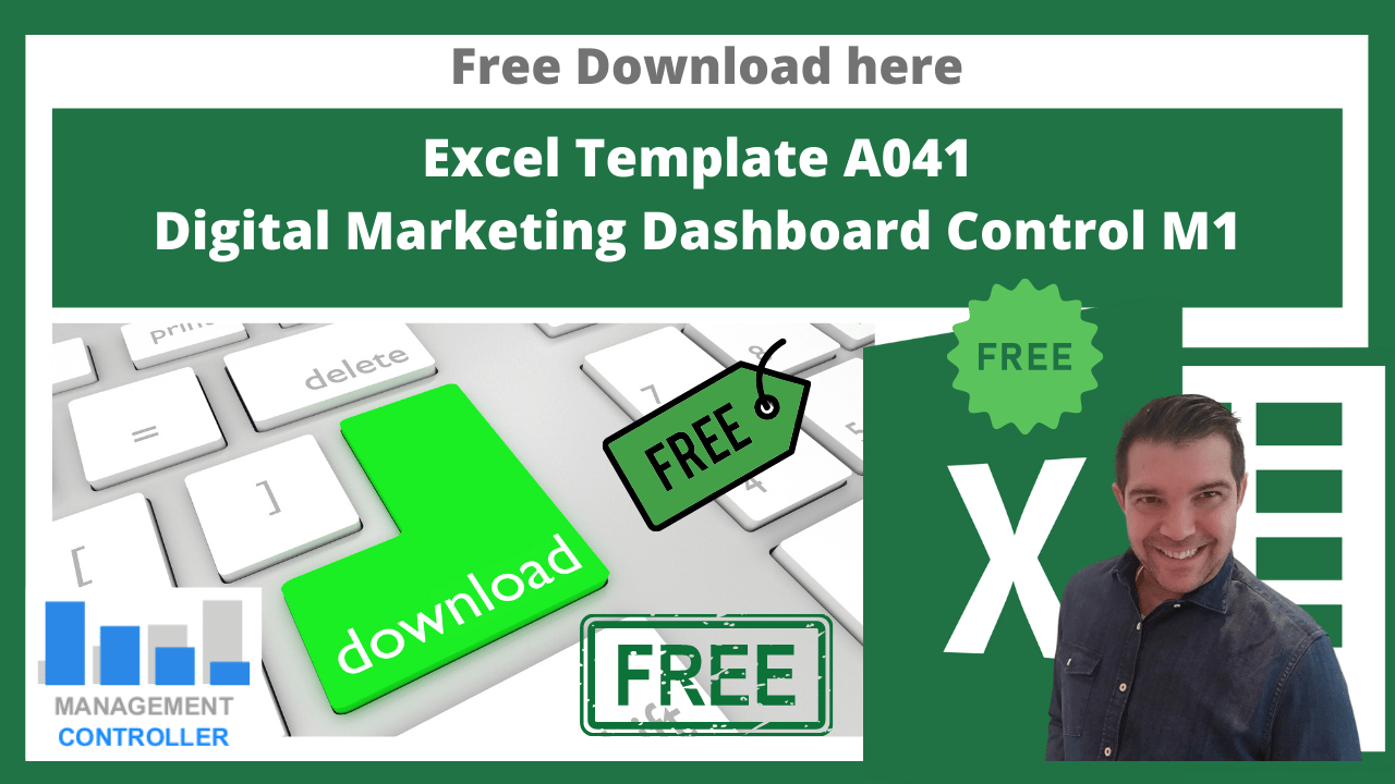 Digital Marketing Dashboard Control M1 Free Excel Template